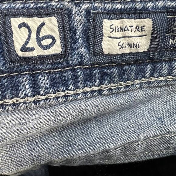 Miss Me Jeans Women's Size 26 (2) Signature Skinny Southwestern Feather Bling - Picture 15 of 16